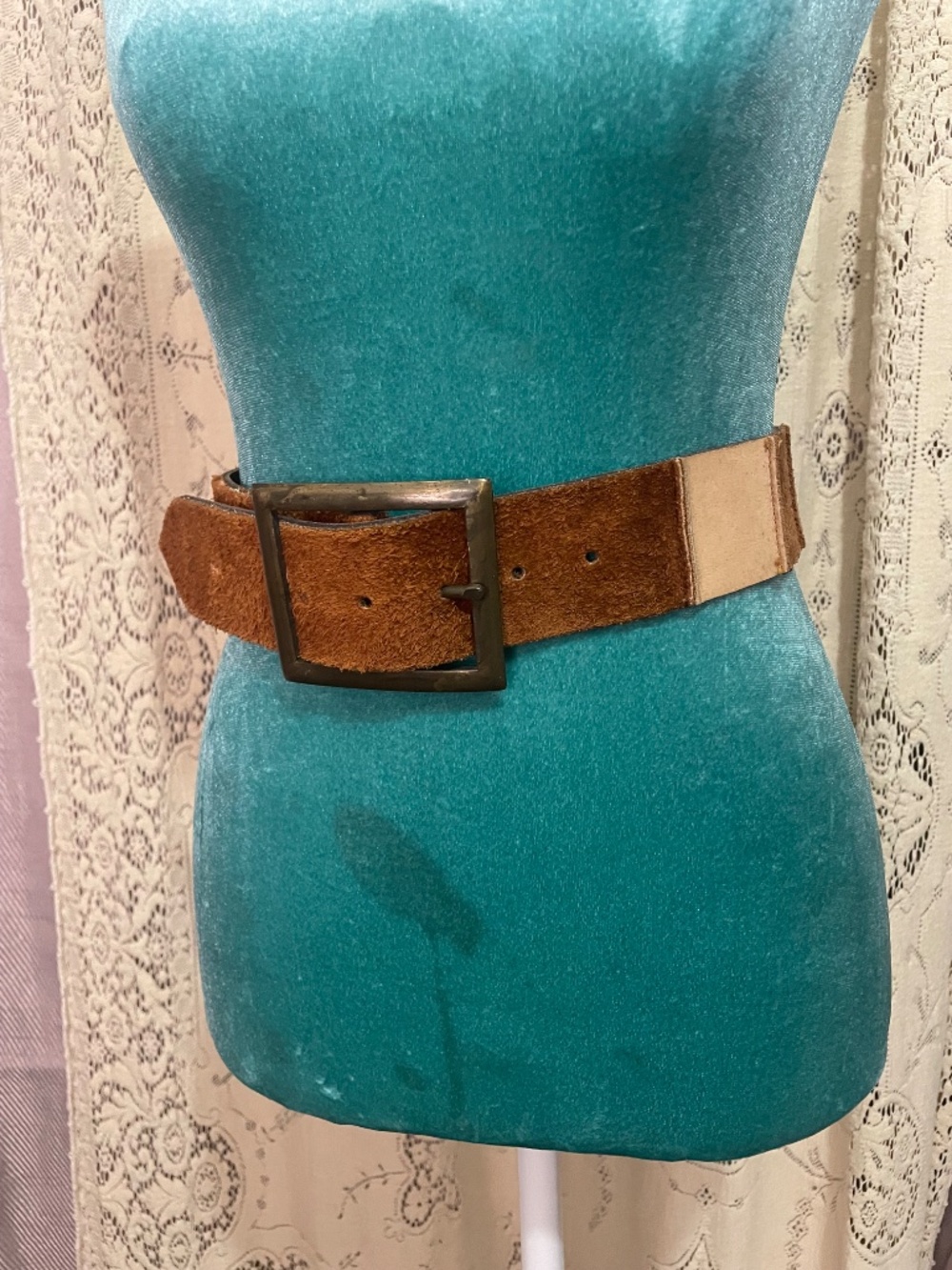 Vintage patchwork leather belt 0-4